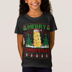 チーズラバークリスマスツリー醜いサンタチーズクリスマス Tシャツ