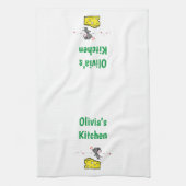 チーズラブハートマウスキッチンハンドタオル キッチンタオル (縦)