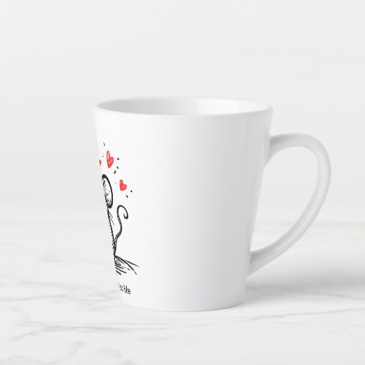 チーズラブマウス カフェラテマグ (右)