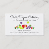 チーズワインの前菜のシェフのケイタリングビジネスカード 名刺 (正面)