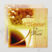 チーズワインの試飲ペアパーティー 招待状 (正面/裏面)