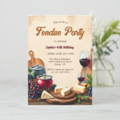 チーズワエレガントインフォンデュ誕生日パーティー 招待状 (スタンド正面)