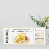 チーズ作り教室 ギフト券テンプレート 招待状 (スタンド正面)