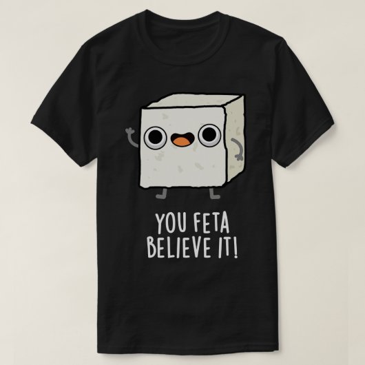 チーズ信じプンおもしろいを食べる Tシャツ (デザイン正面)