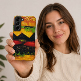 チーズ入りダブルデラックスハンバーガー SAMSUNG GALAXY S22+ケース