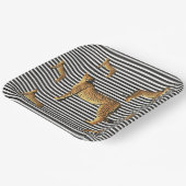 チーズ及びストライプ ペーパープレート (傾斜あり)