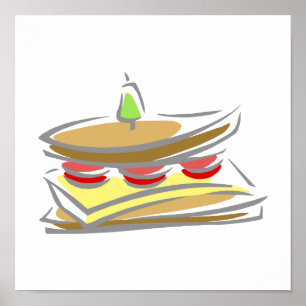 チーズ及びトマトサンドイッチ ポスター