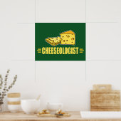 チーズ大好き!チーズおもしろい学者 ポスター (キッチン)
