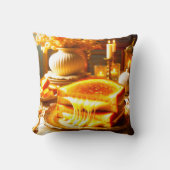 チーズ天国:究極の心地よい食品 クッション (正面)