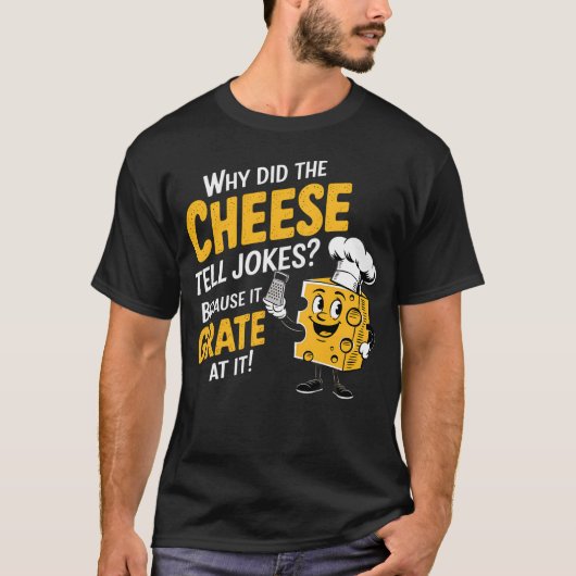 チーズ好きのジョークをパンプン – チーズラバーギフト Tシャツ (正面)