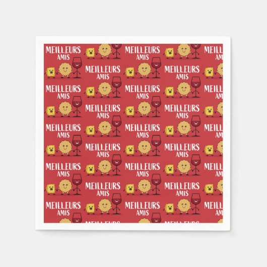 チーズ好フランスのき スタンダードカクテルナプキン (正面)