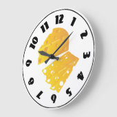 チーズ時計のブロック ラージ壁時計 (傾斜)
