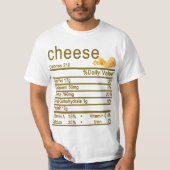 チーズ栄養ファクトラベル Tシャツ (正面)
