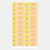 チーズ漫画が描かれた可愛いパーソナライズされたネズミ ラベル (シート)