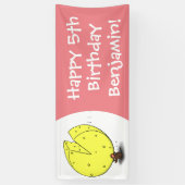 チーズ漫画の誕生日を持つ可愛いマウス 横断幕 (縦)