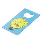 チーズ漫画イラストレーション付き可愛いマウス クレジットカード栓抜き (裏面アングル)