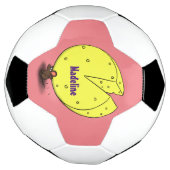 チーズ漫画イラストレーション付き可愛いマウス サッカーボール (回転)