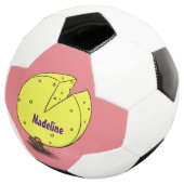 チーズ漫画イラストレーション付き可愛いマウス サッカーボール (3/4)