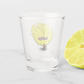 チーズ漫画イラストレーション付き可愛いマウス ショットグラス (裏面)