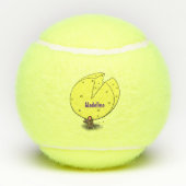 チーズ漫画イラストレーション付き可愛いマウス テニスボール (裏面)