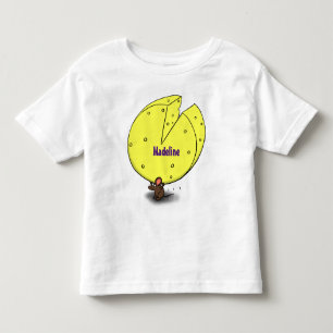 チーズ漫画イラストレーション付き可愛いマウス トドラーTシャツ