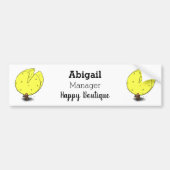 チーズ漫画イラストレーション付き可愛いマウス バンパーステッカー (正面)