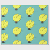 チーズ漫画イラストレーション付き可愛いマウス ラッピングペーパー (フラット)