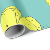 チーズ漫画イラストレーション付き可愛いマウス ラッピングペーパー (ロールコーナー)