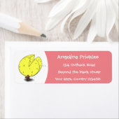 チーズ漫画イラストレーション付き可愛いマウス ラベル (インサイチュ)