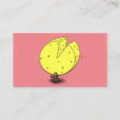 チーズ漫画イラストレーション付き可愛いマウス 名刺 (裏面)