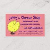 チーズ漫画イラストレーション付き可愛いマウス 名刺 (正面)