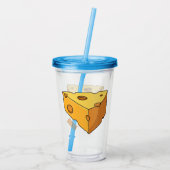 チーズ漫画イラストレーション アクリルタンブラー (裏面)