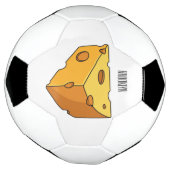 チーズ漫画イラストレーション サッカーボール (回転)