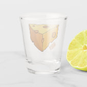 チーズ漫画イラストレーション ショットグラス (裏面)