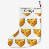 チーズ漫画イラストレーション スモールクリスマスストッキング (裏面)