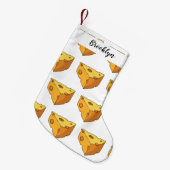 チーズ漫画イラストレーション スモールクリスマスストッキング (正面 (吊り時))