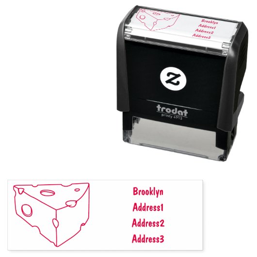 チーズ漫画イラストレーション セルフインキングスタンプ (インサイチュ)