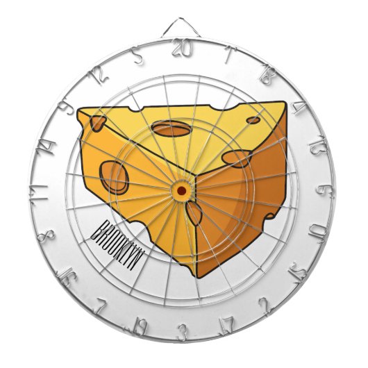 チーズ漫画イラストレーション ダーツボード (正面)