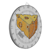 チーズ漫画イラストレーション ダーツボード (正面左)