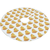 チーズ漫画イラストレーション ブラッシュドポリエステルツリースカート (アングル)