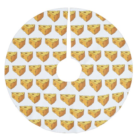 チーズ漫画イラストレーション ブラッシュドポリエステルツリースカート (正面)