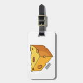 チーズ漫画イラストレーション ラゲッジタグ (正面縦)