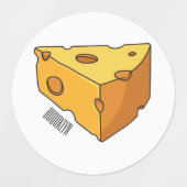 チーズ漫画イラストレーション ラベル (デザイン2)