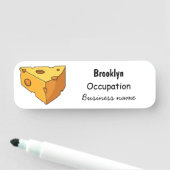 チーズ漫画イラストレーション 名札 (インサイチュ)