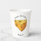 チーズ漫画イラストレーション 紙コップ (裏面)