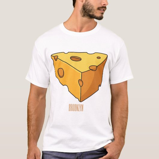 チーズ漫画イラストレーション Tシャツ (正面)
