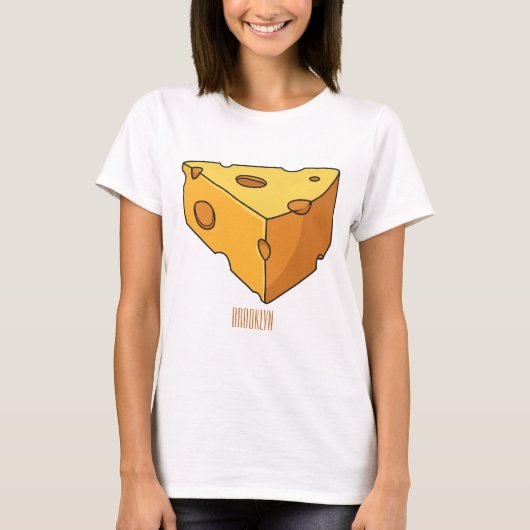 チーズ漫画イラストレーション Tシャツ (正面)