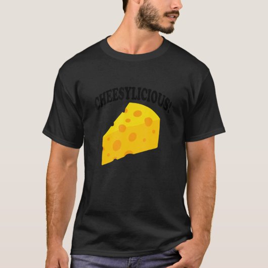 チーズ焼きオーガニック食品チーズ Tシャツ (正面)