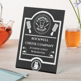 チーズ生産者 台座サイン