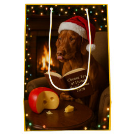 チーズ税ヴィズラ犬クリスマスギフトバッグ ミディアムペーパーバッグ